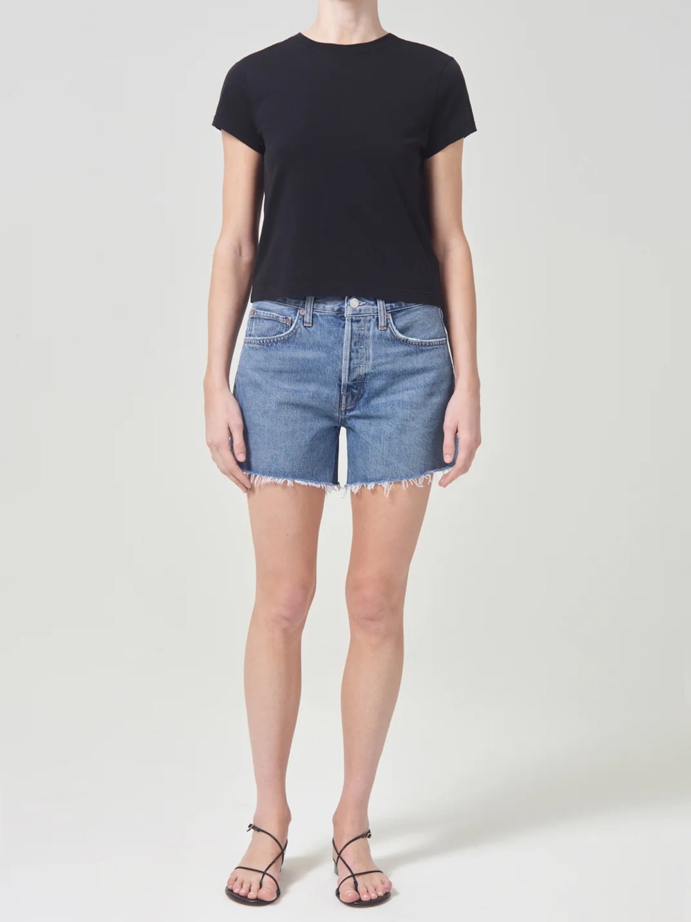 NWT Agolde Parker long denim short size 33 - Picture 4 of 4